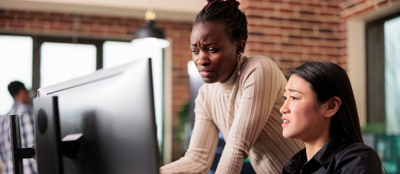 Tech engineer working on system