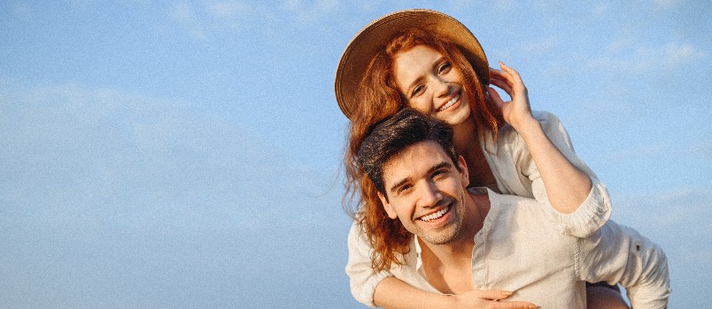 Young cheerful couple