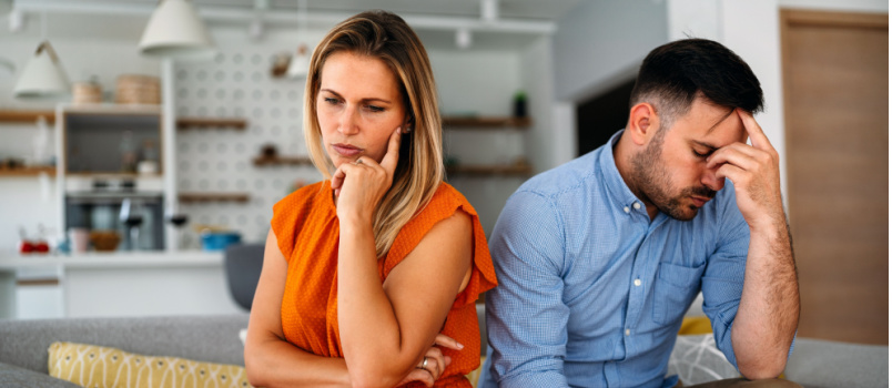 Young couple having conflicts