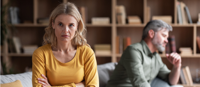 Young couple having problems in relationship