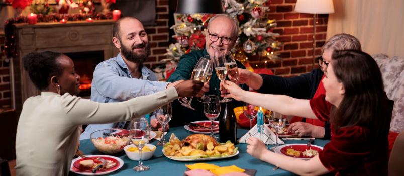 Family celebrating together