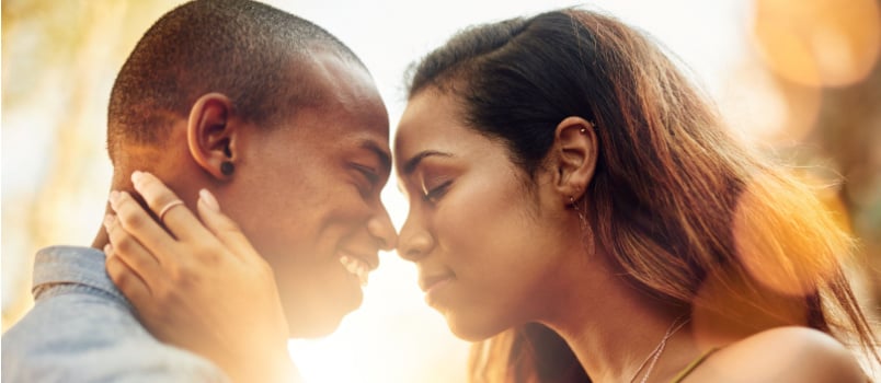 Young couple embracing each other