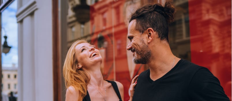 Young cheerful couple