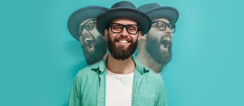 Man experiencing internal suffering