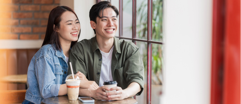 Young couple on a date