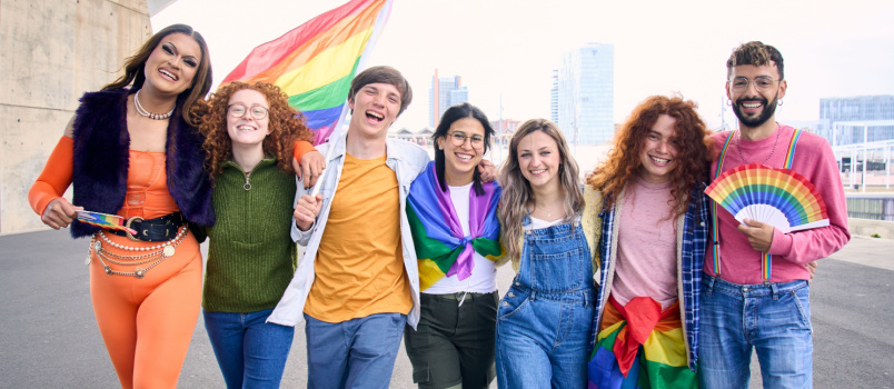 Cheerful group of friends