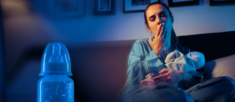 Tired mother feeling burnout