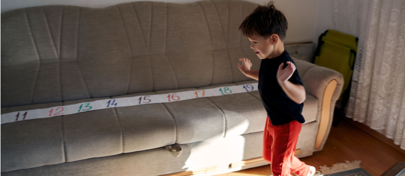 Boy flapping
