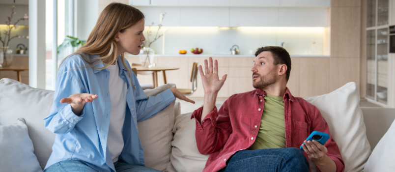 Young couple having argument