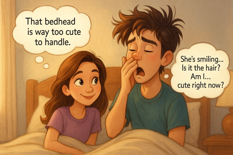 Girl complementing guy