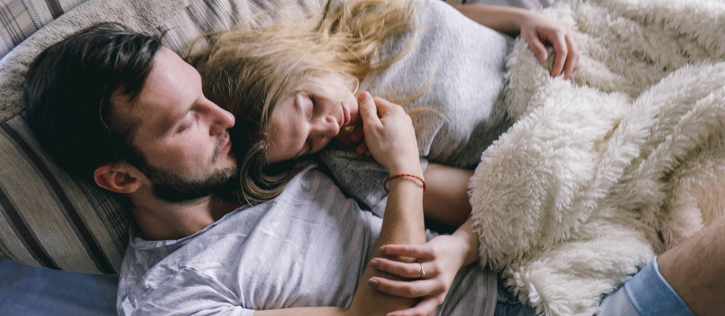 Couple embracing each other