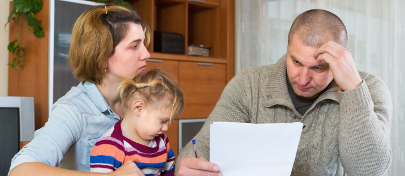 Senior couple budgeting