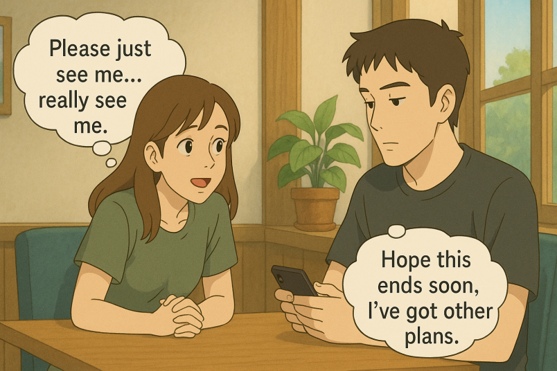 Couple at coffee shop