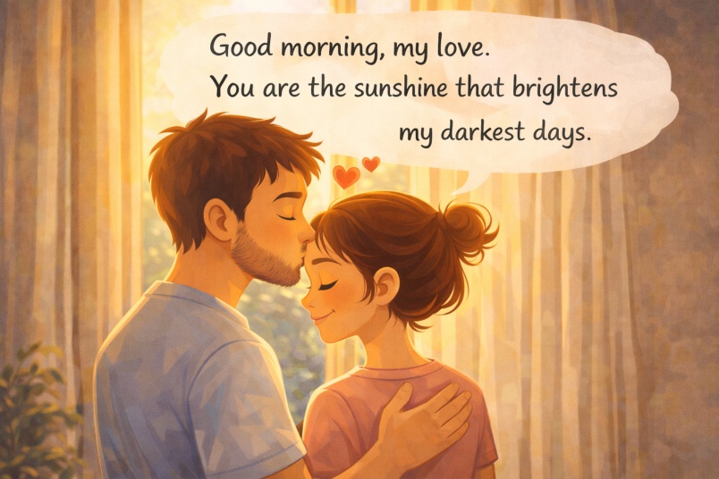 Couple expressing love