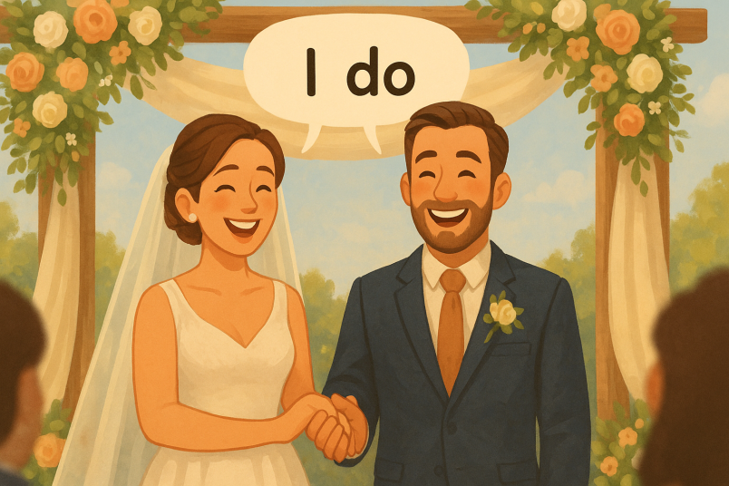 Joyful wedding vows