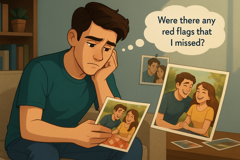 Man reflection after breakup