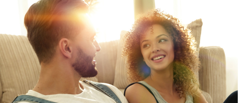 Happy married couple