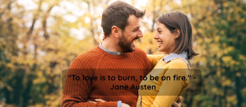 Couple enjoying autumn season