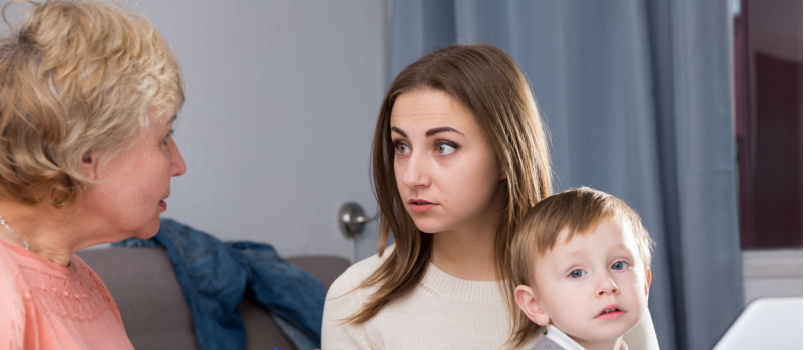 Woman solving problem