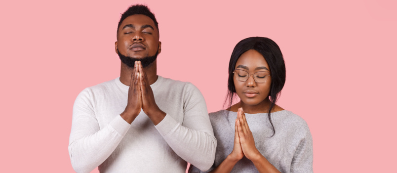 Couple doing prayer