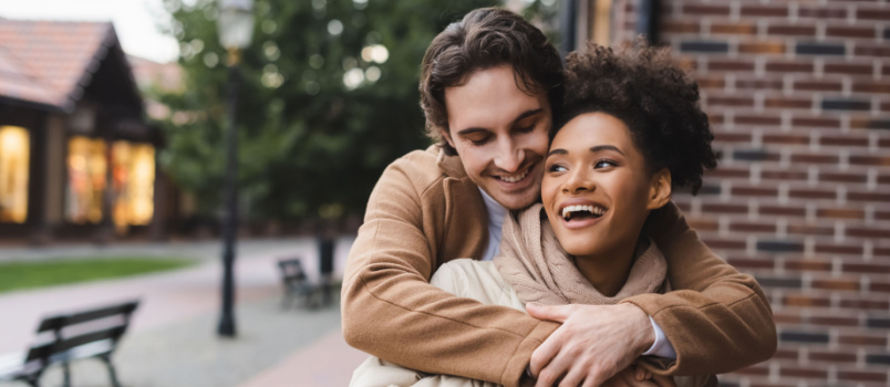 Man embracing love