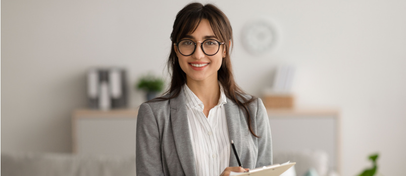 Happy professional woman
