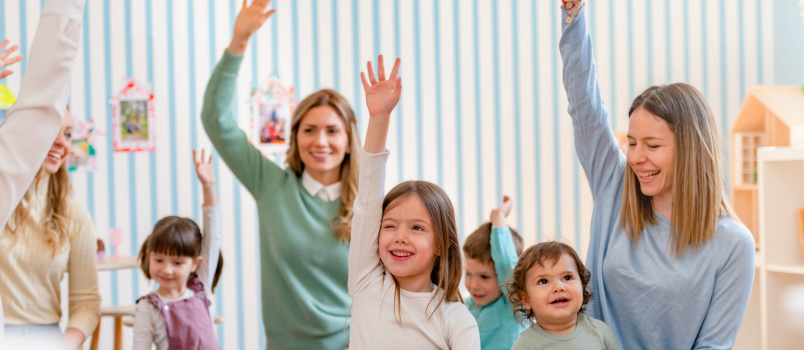 Parents taking part in activities