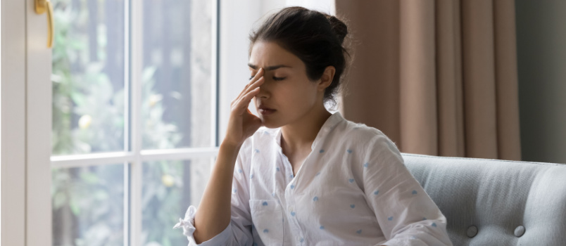 Young depressed woman