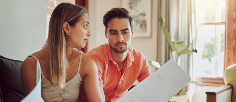 Couple having conflicts over bills