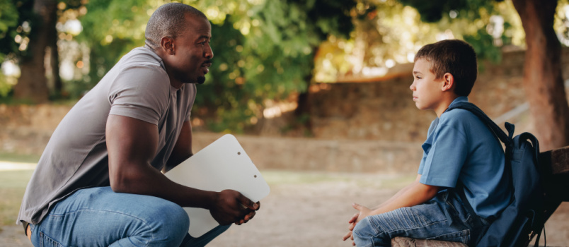 Father giving motivation