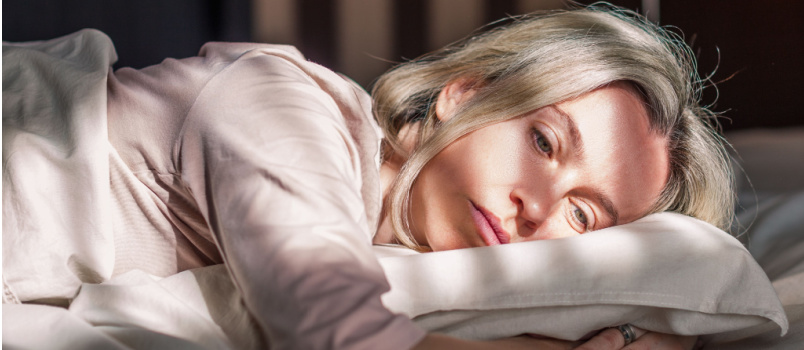 Stressed middle aged woman