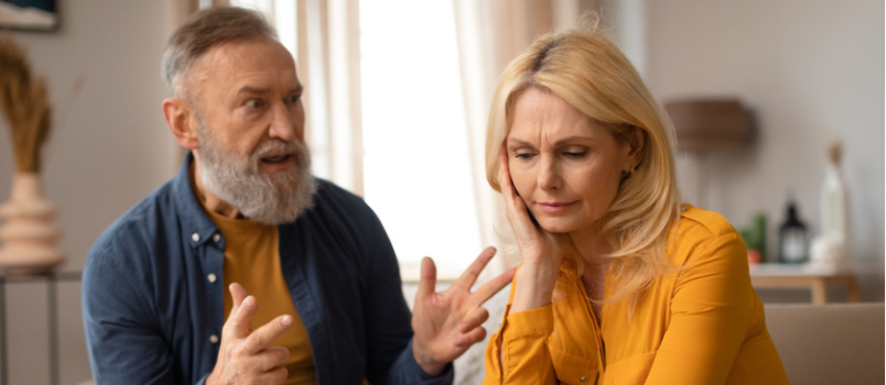 Man yelling at woman