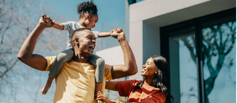 Family having fun time