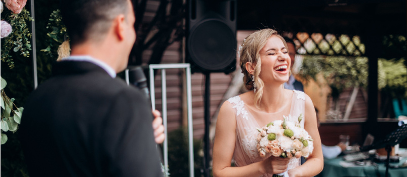 Man taking wedding vows