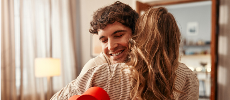 Couple hugging each other