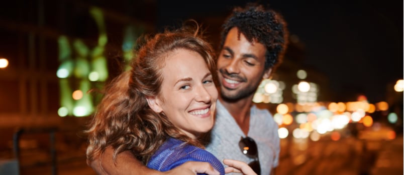 Friend taking selfie