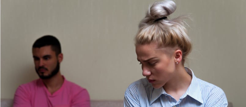 Young couple having conflicts