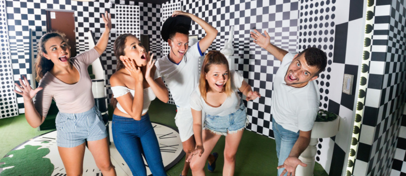 Group of friends having fun time