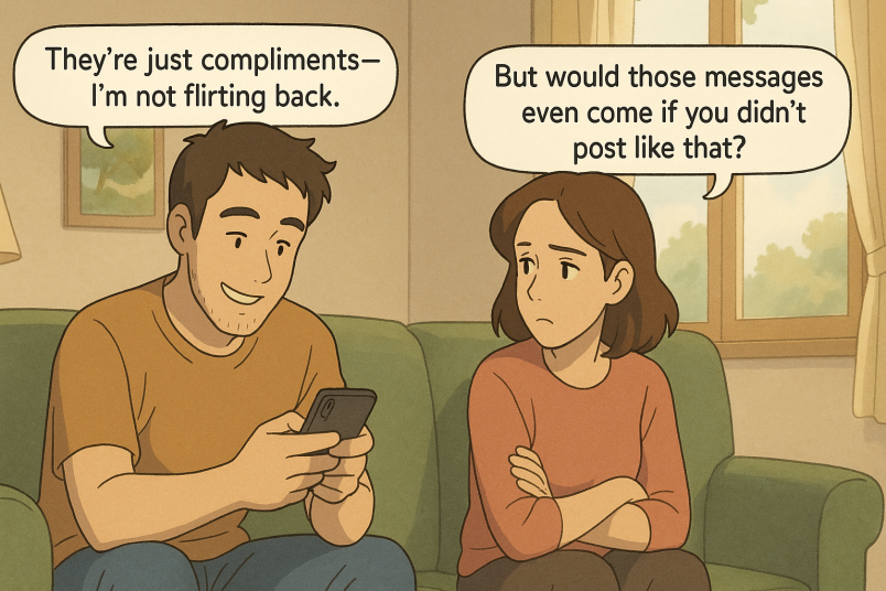 Receiving DM after a sexy post