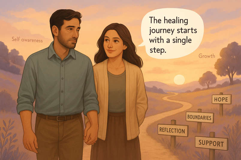 Couple working on their relationship