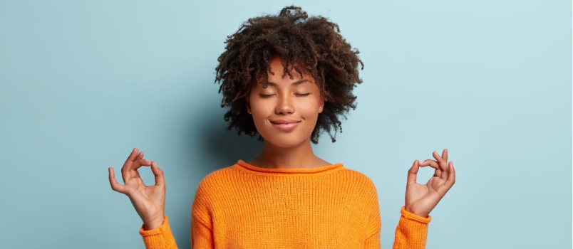 Woman meditating