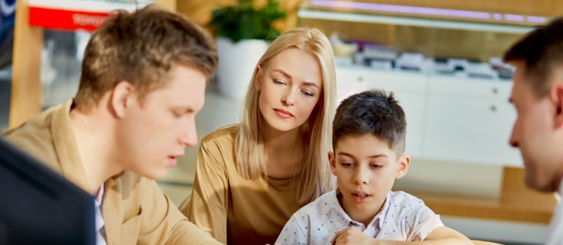 Family reading document