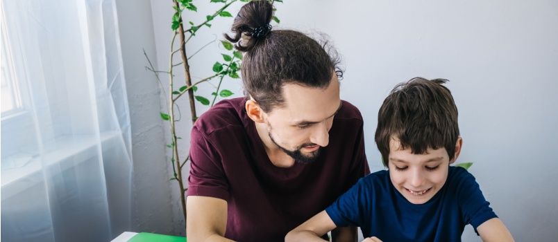 Boy having autism therapy