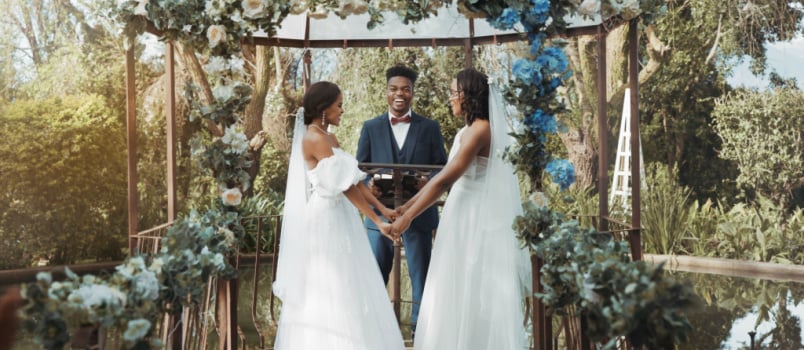 Lesbian couple getting married