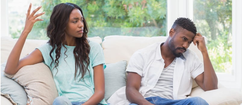 Young couple having argument