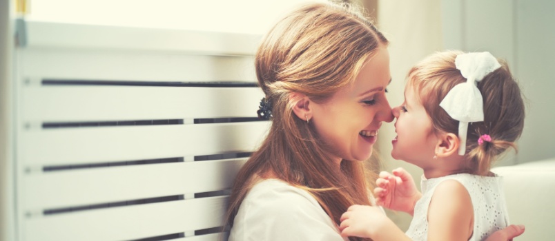 Loving mother and child