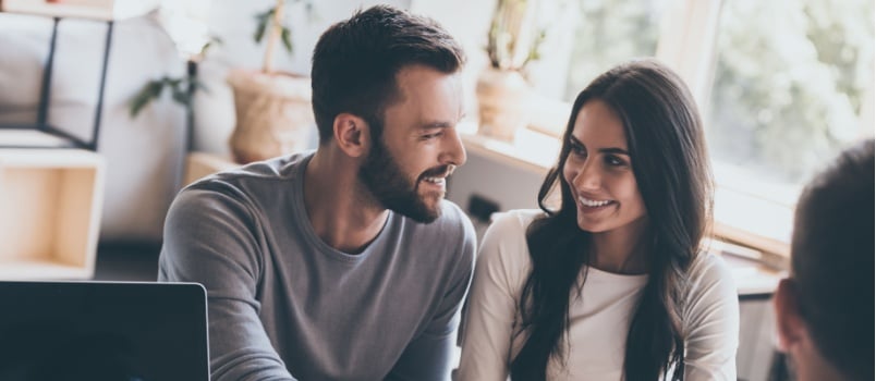 Happy couple enjoying together