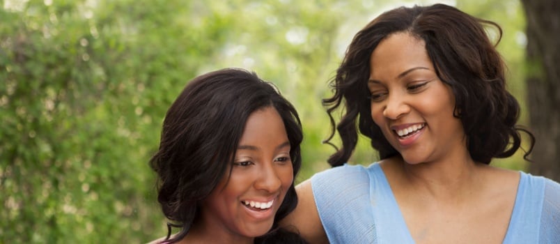 Mother and daughter spending time together