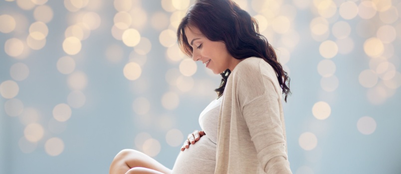 Pregnant woman expecting baby
