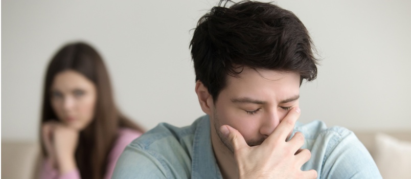 Upset couple crying feeling